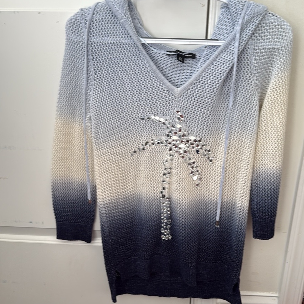 iNc ombré crochet summer sweater, top, hoodie